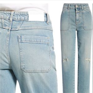 Closed Denim Abe Crop Straight Leg Jeans